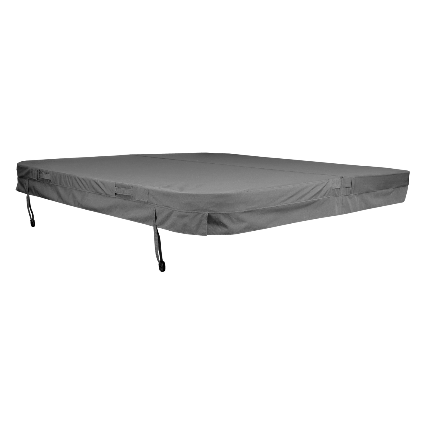 Grey Arctic Spas replacement spa cover with corner tie-down straps
