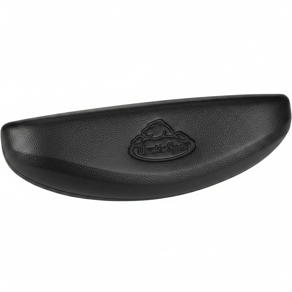 Black replacement spa pillow with Arctic Spas logo for Core Series Orion and Lunar hot tubs
