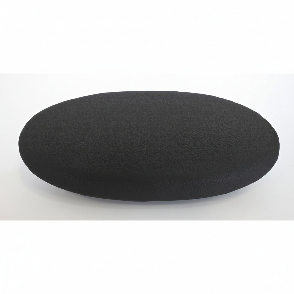 Black oval Coyote spa pillow with pebble-grain vinyl finish