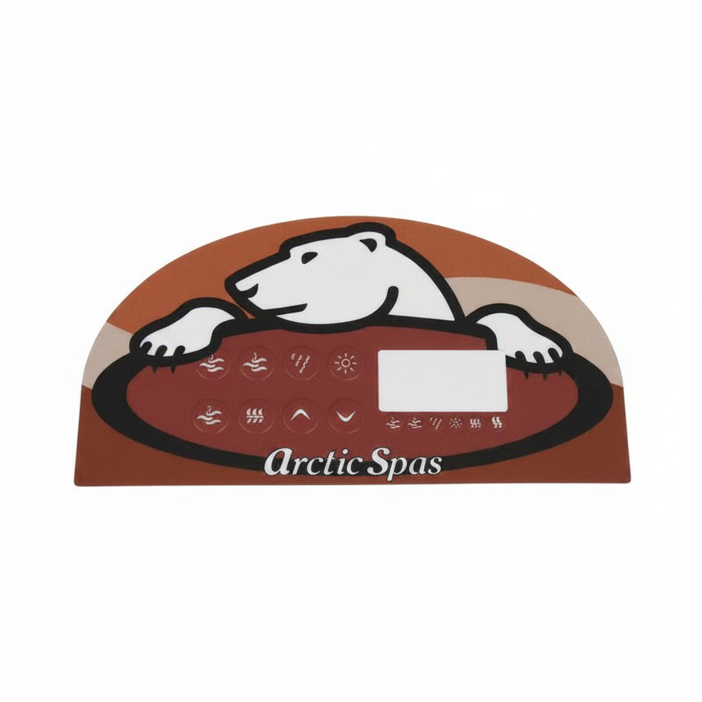 TSC-14 Arctic Moon overlay film with Arctic Spas polar bear artwork