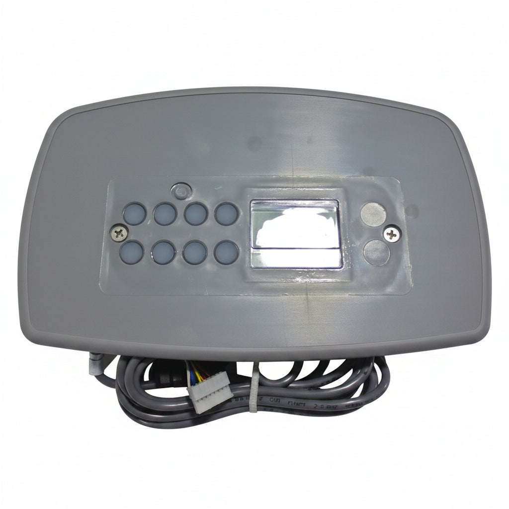 Grey Arctic TSC-80 topside panel with display window, eight buttons and wiring harness