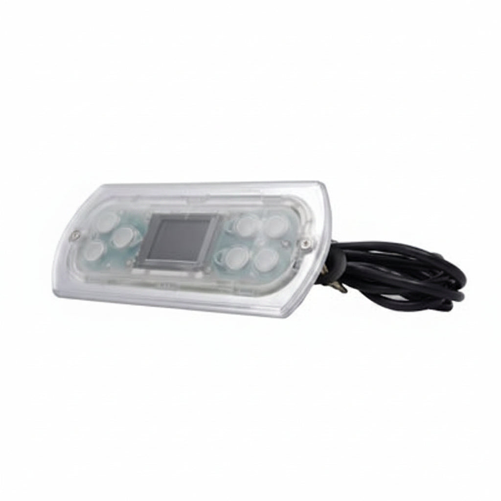 Clear In.K506 Gecko topside control pad with central screen and black cable