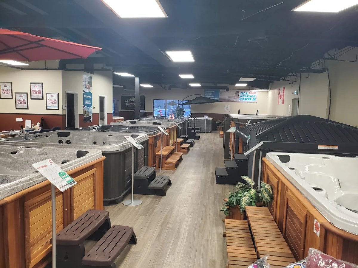 Inside the Arctic Spas London showroom