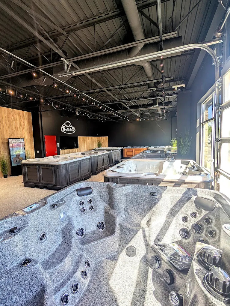 Inside the Arctic Spas Windsor showroom