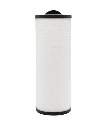 Atlantis thread-in filter with white mesh body and black end caps