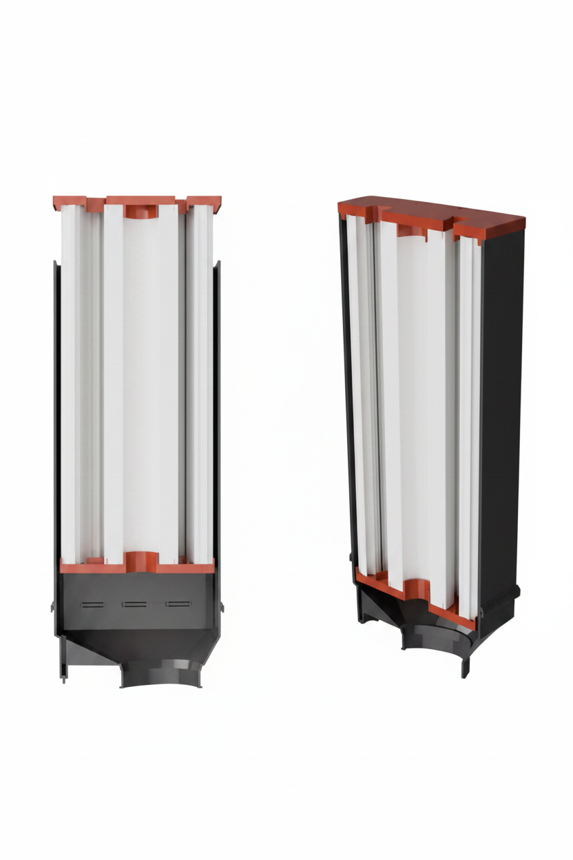 Diagram of Polar Pro Hybrid Pleated Depth filter insert media layers