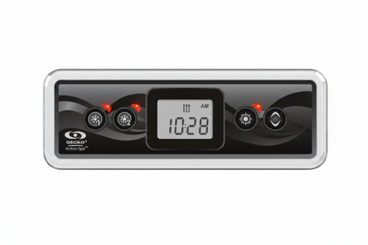 Black Gecko INK300 control pad without overlay, showing LCD and four buttons
