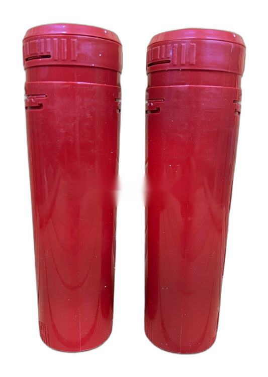 Two red Arctic Pure Smart pH replacement cartridges standing upright on white background