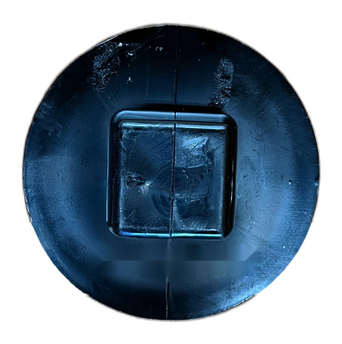 Black threaded 2 inch ABS plug face with square centre socket for pre-2020 Arctic Spas SpaBoy